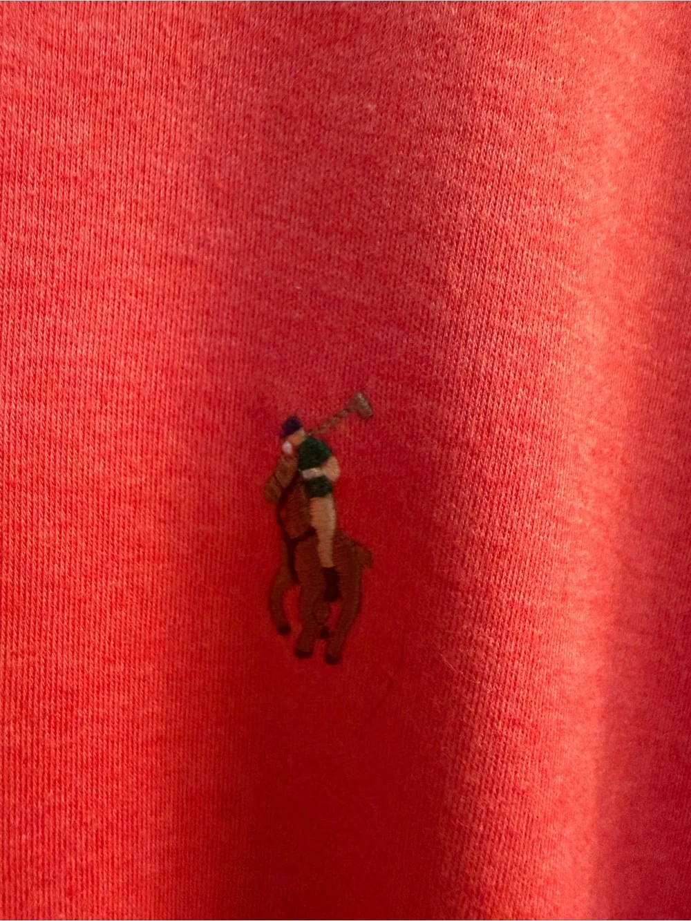 Polo by Ralph Lauren Men's Polo Shirt in coral-hue.